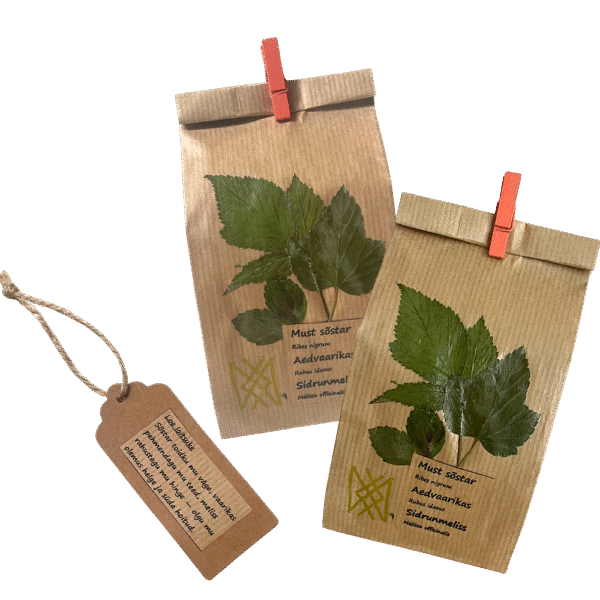 Must-sostar-vaarikas-sidrunmeliss-tee., lisatud loits