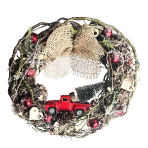 Rallimehe Jõulupärg ühendab punase veoauto jõulise rõõmu ja romantilise muinasjutulise sära.