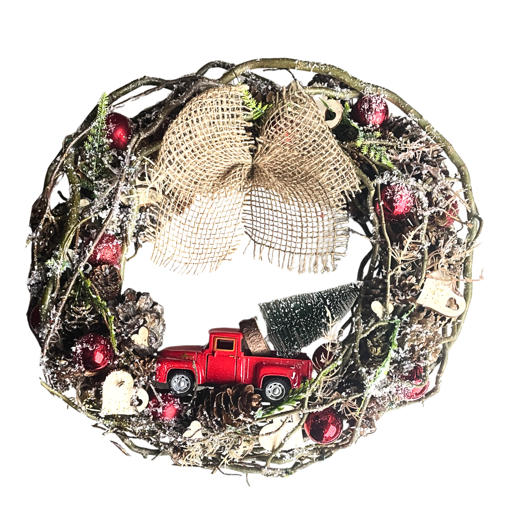 Rallimehe Jõulupärg ühendab punase veoauto jõulise rõõmu ja romantilise muinasjutulise sära.